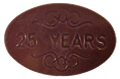 Order 25 Years Chocolate Oval food online from Painted Turtle Chocolatier store, Osseo on bringmethat.com