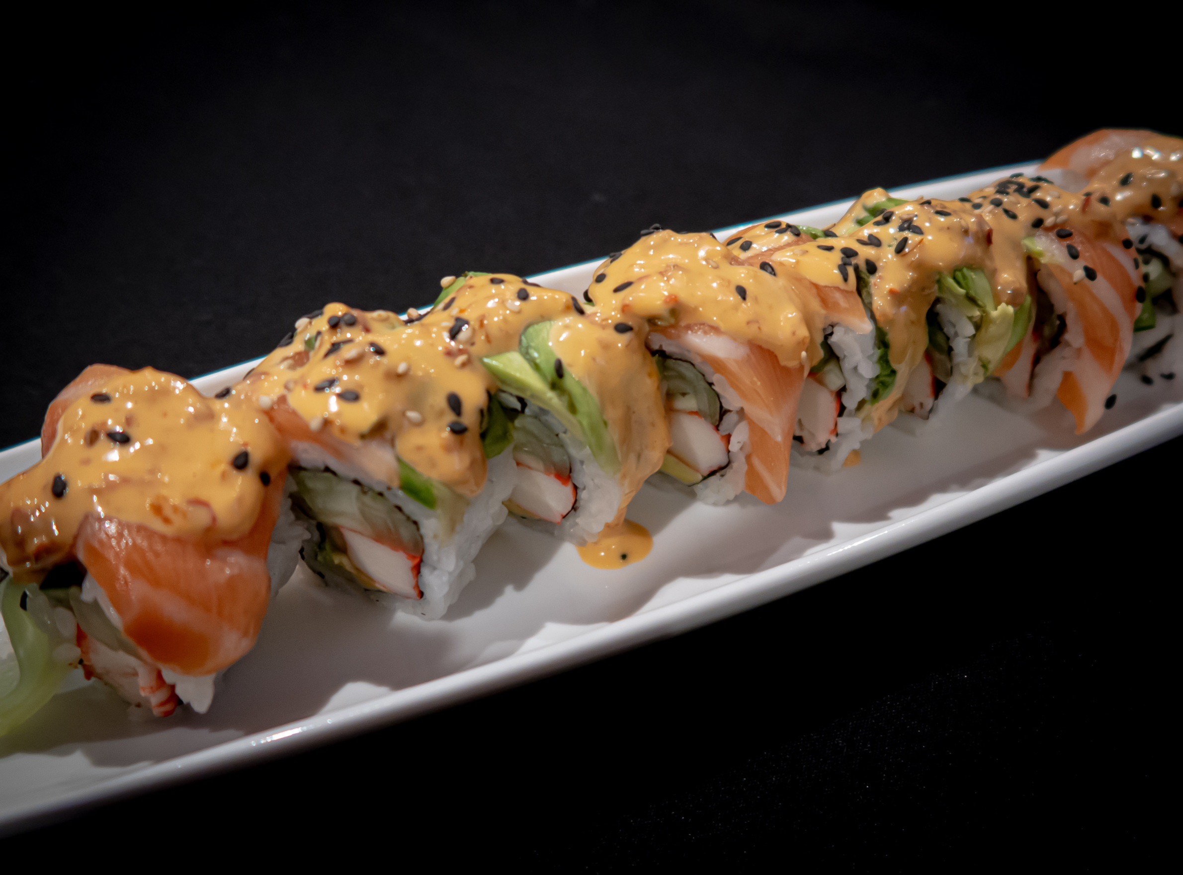 Order Orange Dragon Roll food online from Sushi Thai store, Libertyville on bringmethat.com