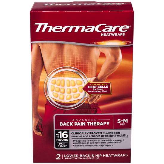 Order ThermaCare Advanced Back Pain Therapy Heatwraps (2 ct) food online from Rite Aid store, Bryan on bringmethat.com