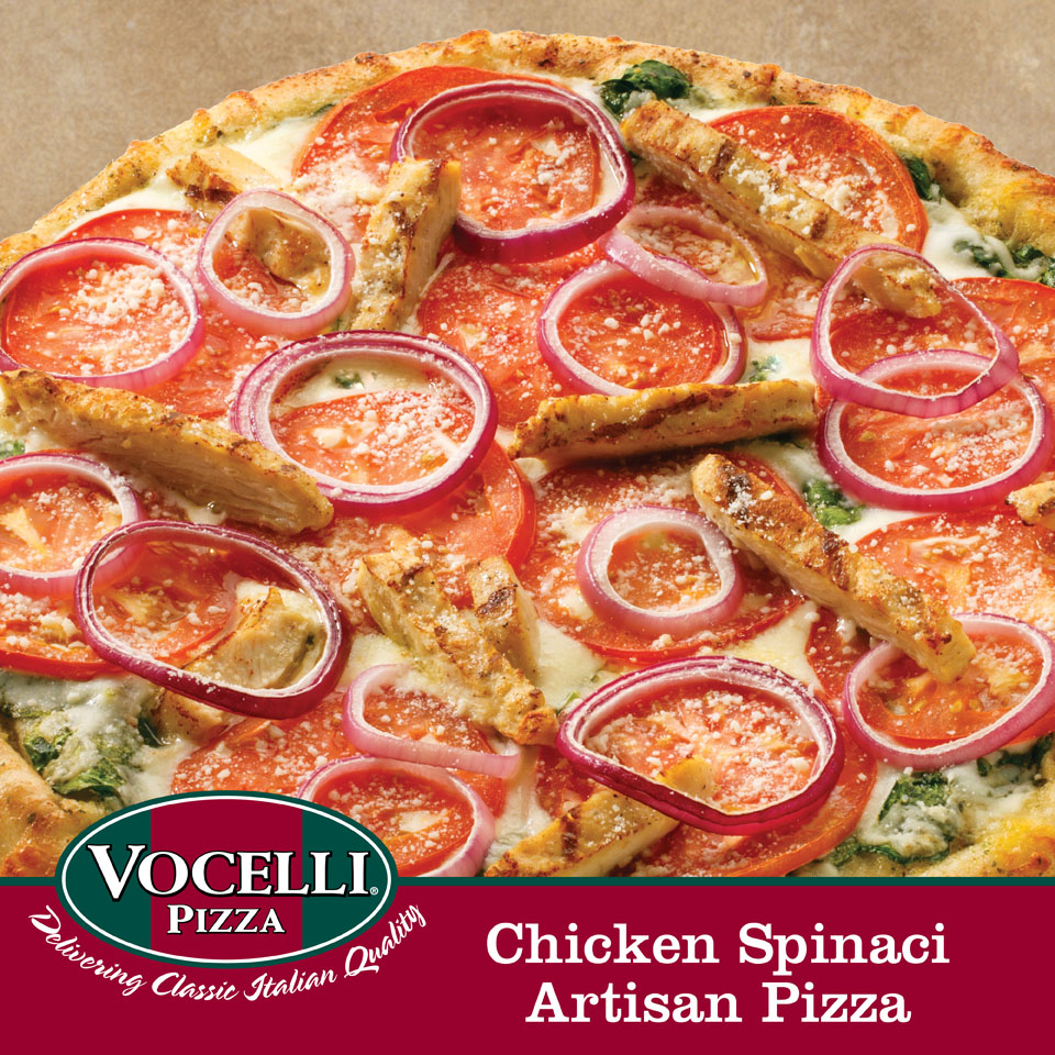 Order Chicken Spinaci Pizza food online from Vocelli Pizza store, Allison Park on bringmethat.com