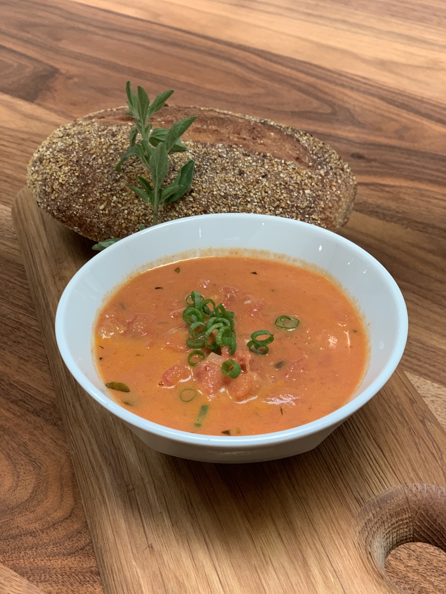 Order Rustic Organic Tomato Soup for 2 food online from Marin Comfort Kitchen store, San Rafael on bringmethat.com