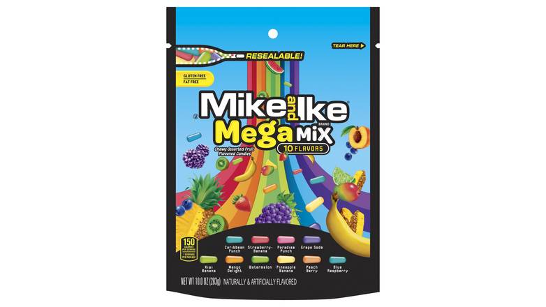 Order Mike And Ike Mega Mix Chewy Candy food online from Route 7 Food Mart store, Norwalk on bringmethat.com