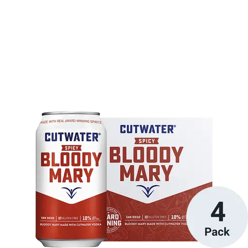 Order Cutwater Spicy Bloody Mary 4 Pack  food online from Mirage Wine & Liquor store, Palm Springs on bringmethat.com