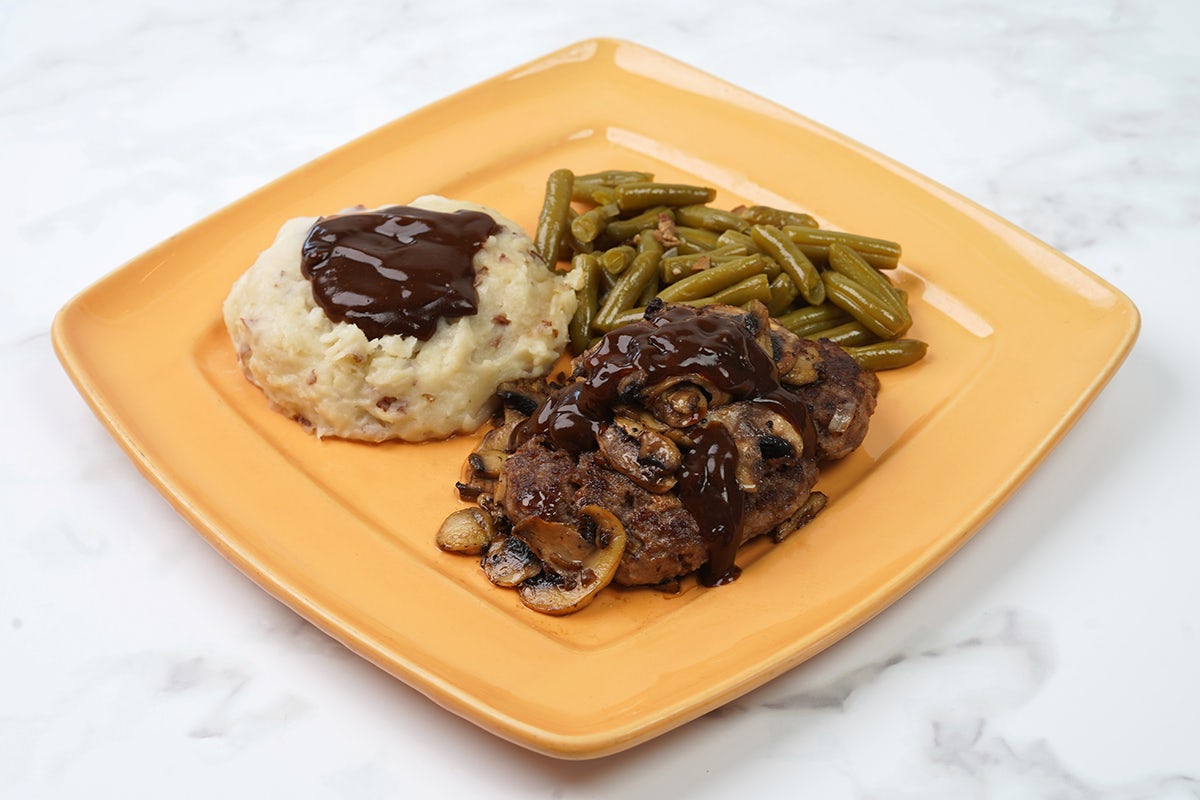 Order Salisbury Steak food online from Polly's Pies Restaurant & Bakery store, Norco on bringmethat.com