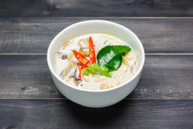 Order Tom Kha Chicken Soup (vegan) food online from Ubon Thai Cuisine store, Wilmington on bringmethat.com