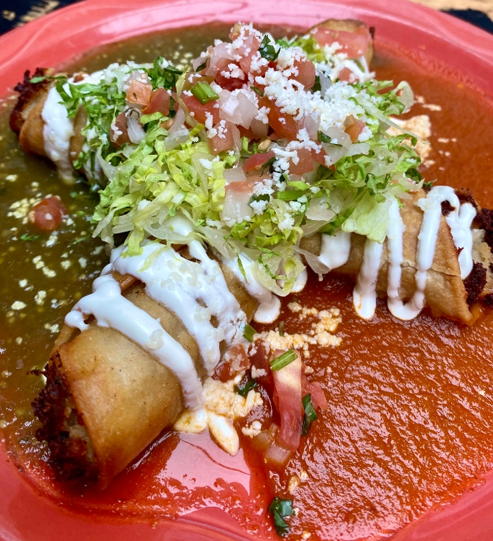 Order Flautas de pollo food online from Mad Dog And Beans store, New York on bringmethat.com