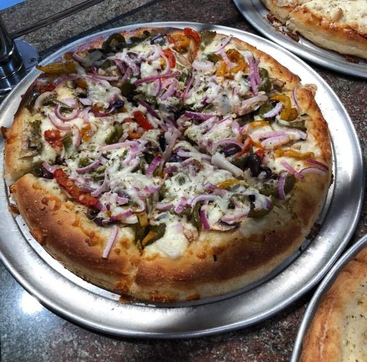 Order Three Toppings Pizza - Medium 14'' food online from Padrino's Pizza & Family store, Eagleville on bringmethat.com