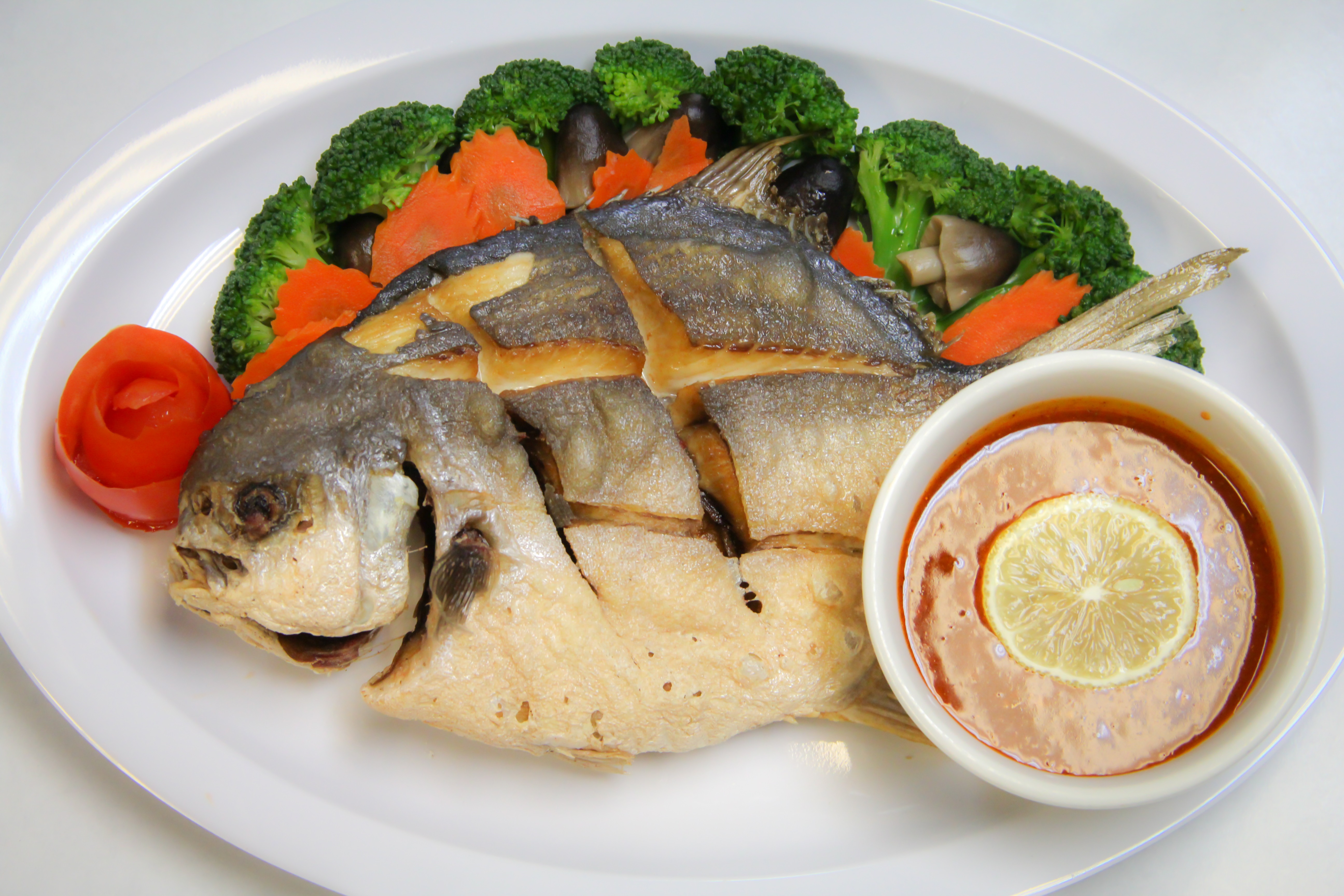 Order Fried Pompano food online from Nine Seafood store, Cerritos on bringmethat.com
