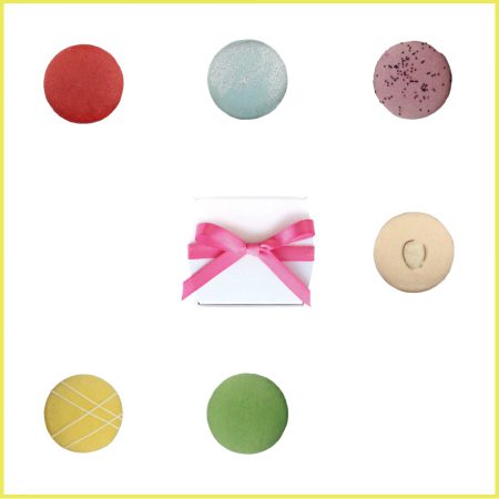 Order Create your Own Assortment – 2 Macarons Favor Box food online from Chantal Guillon store, Palo Alto on bringmethat.com
