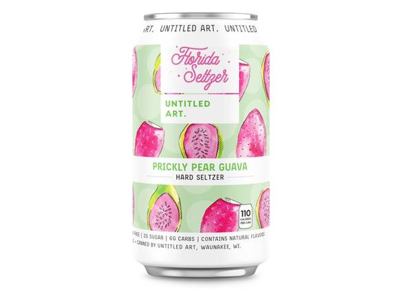 Order Untitled Art Florida Seltzer Prickly Pear Guava - 6x 12oz Cans food online from Leo's Liquor store, Chicago on bringmethat.com