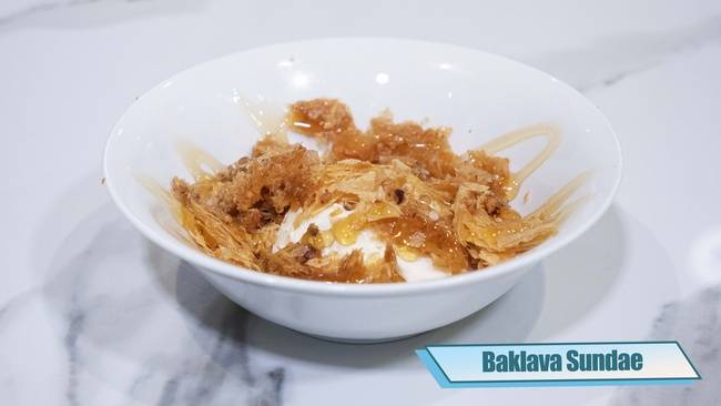 Order Baklava Sundae food online from Penelope's Coffee and Tea store, Foster City on bringmethat.com