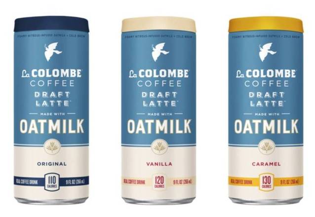 Order La Colombe Draft Latte with Oatmilk food online from Bel Clift Market store, SF on bringmethat.com