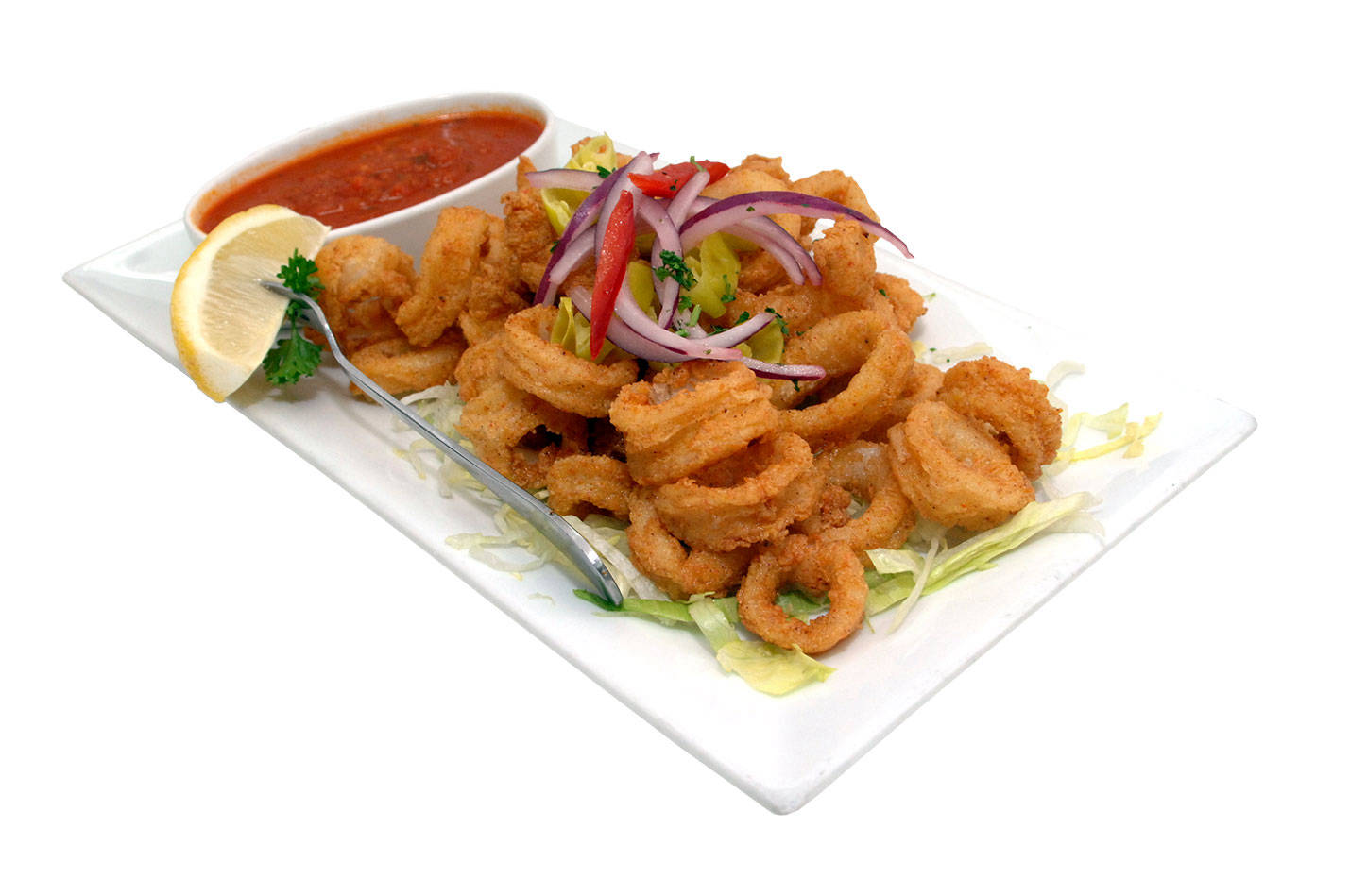 Order Fried Calamari food online from Tepe Kitchen store, White Plains on bringmethat.com