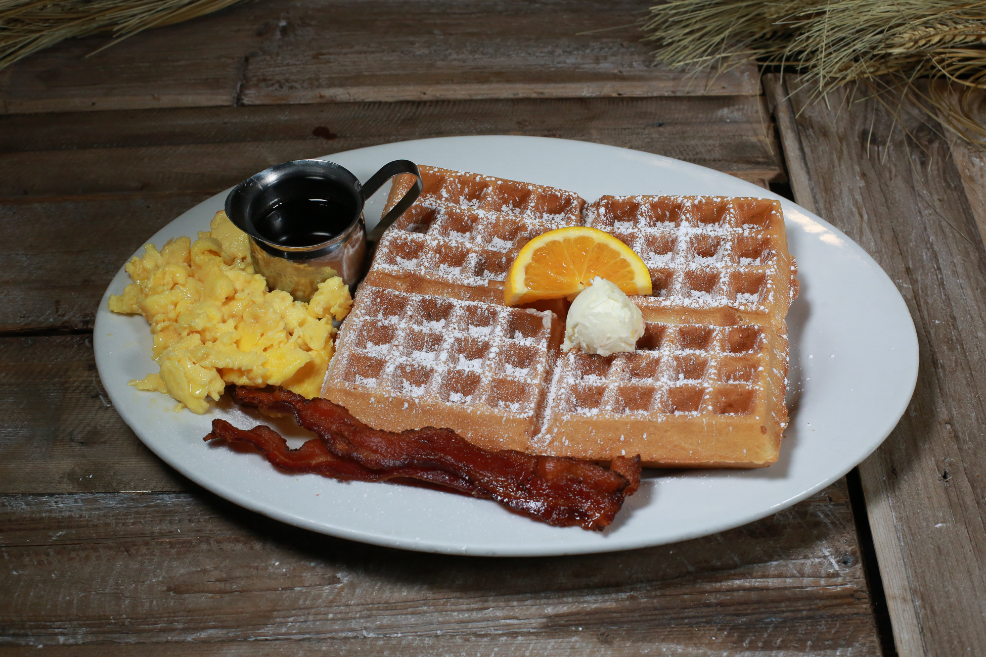 Order Waffle Tractor Driver Combo food online from Hash House a Go Go store, Las Vegas on bringmethat.com