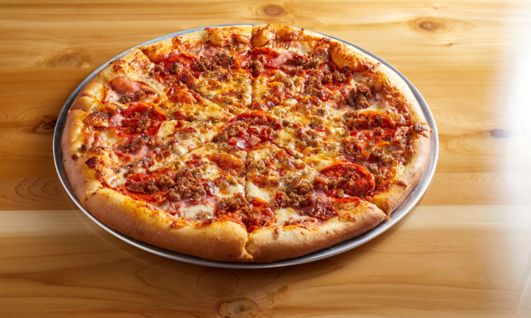 Order 16 Inch - The Meats food online from Fat Boy Pizza store, Metairie on bringmethat.com