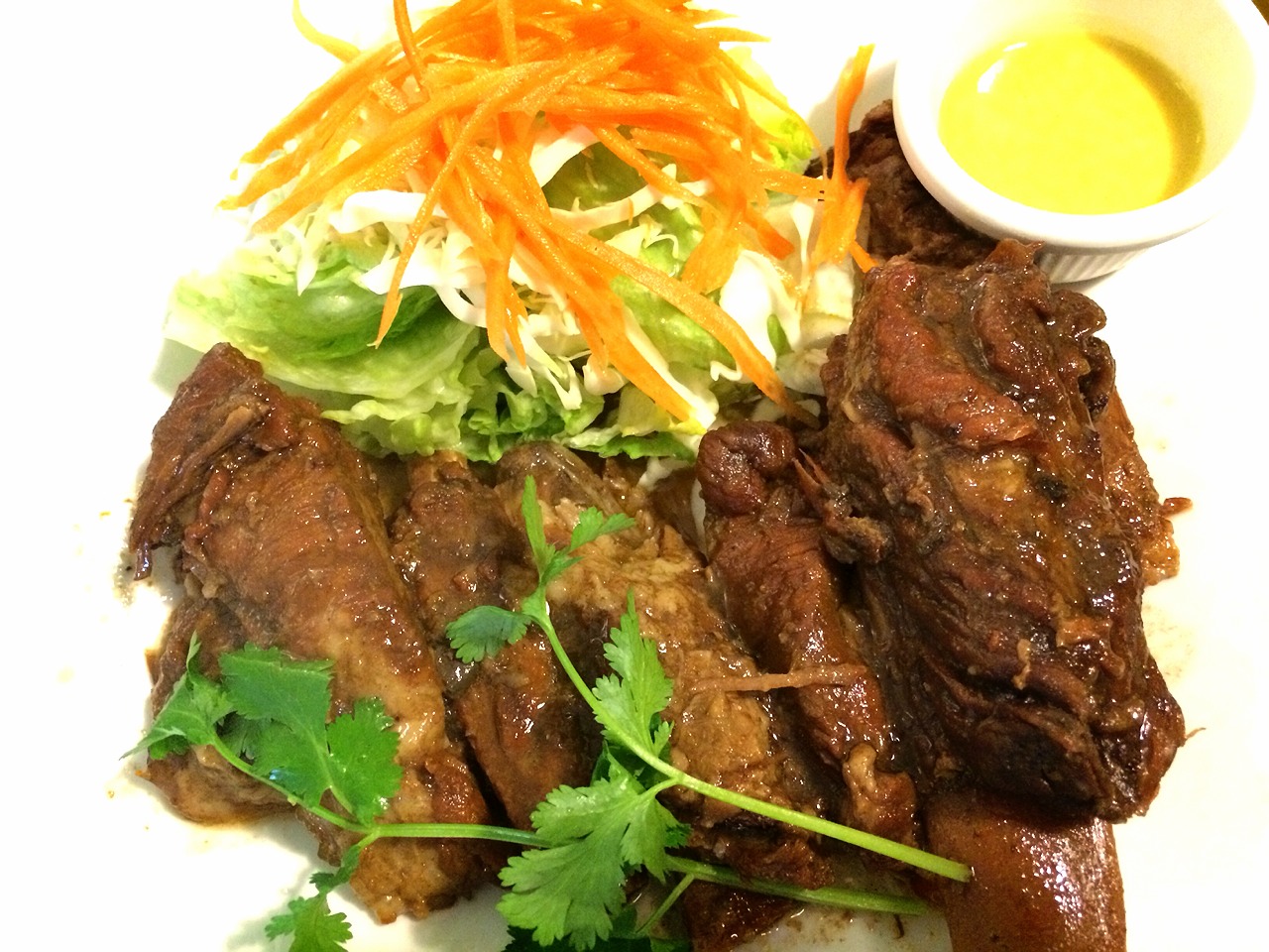Order BBQ Pork Spare Ribs food online from Thai Time Cuisine store, La Habra on bringmethat.com