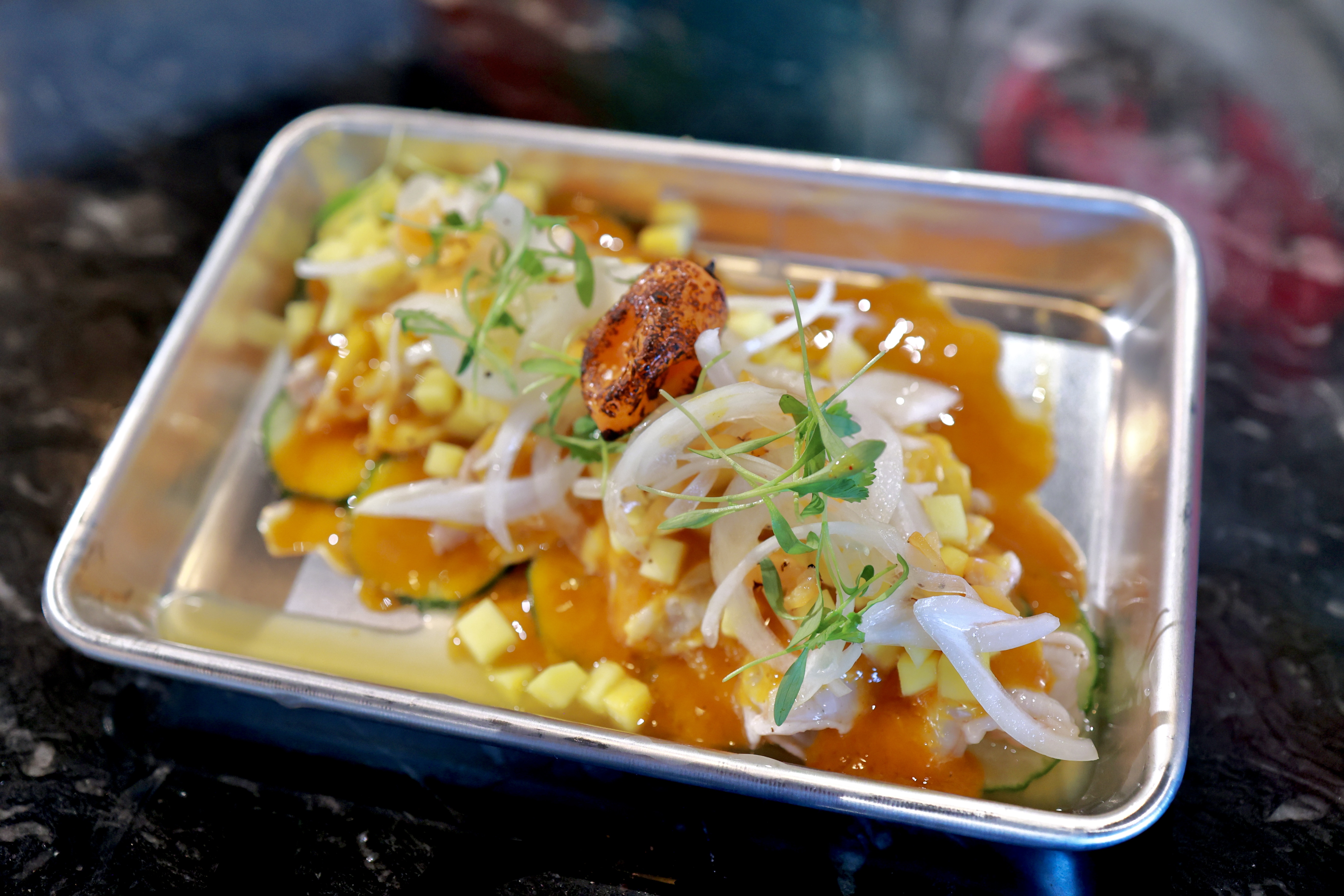 Order Mango and Habanero Aguachile food online from Culichis Urban Kitchen store, Gilroy on bringmethat.com