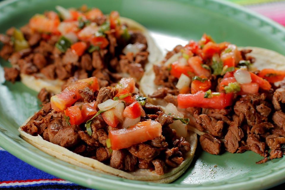 Order 4. Three Carne Asada Tacos food online from Javier's store, South Ogden on bringmethat.com