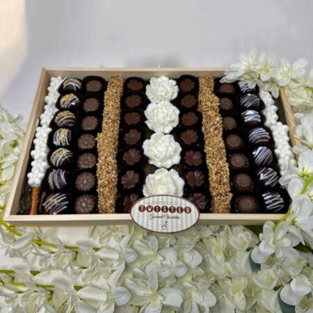 Order Mega floral chocolate signature tray food online from Twisted Gourmet Chocolates store, Passaic on bringmethat.com