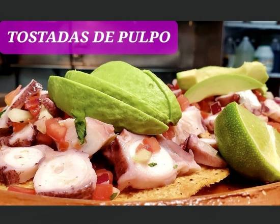 Order Tostadas De Pulpo food online from Los Juniors Mariscos store, Gilroy on bringmethat.com