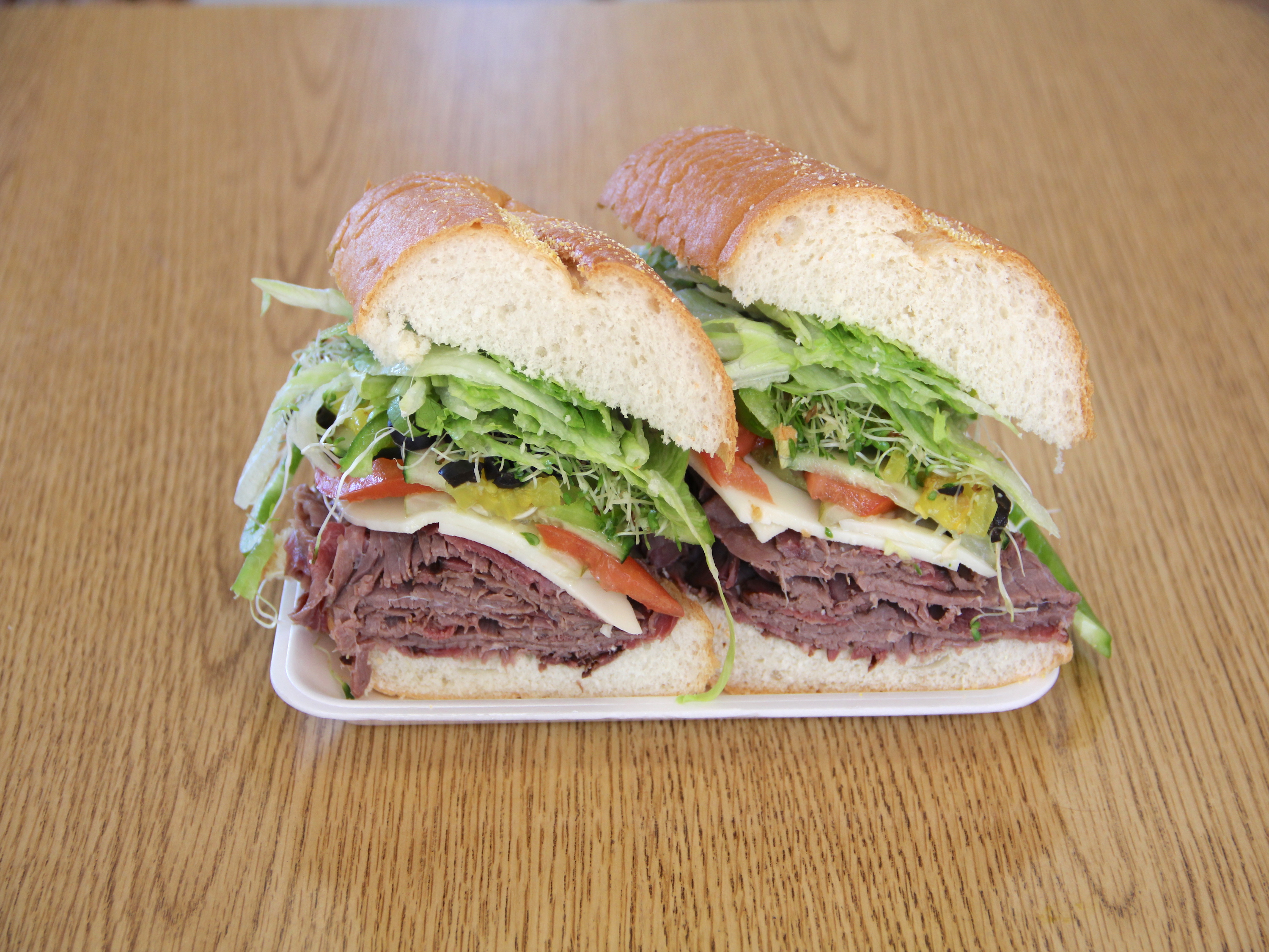 Order 2. Roast Beef and Cheese Sandwich food online from Country Kwik Market & Deli store, Brea on bringmethat.com