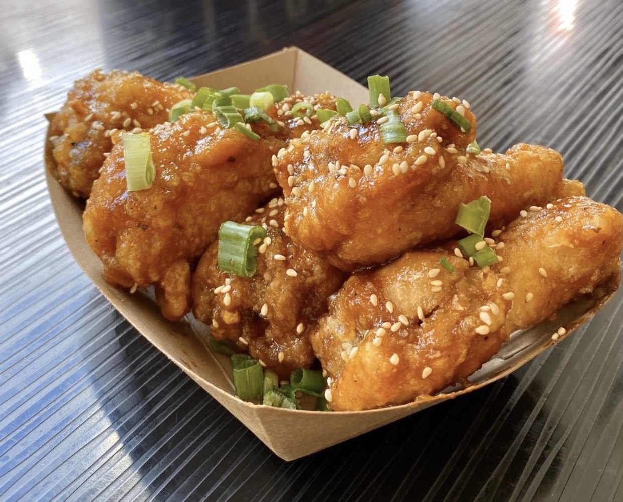 Order Soy Garlic Wings food online from KoJa Kitchen store, Emeryville on bringmethat.com
