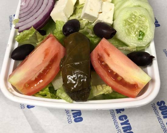 Order Traditional Greek Salad food online from Soup & Gyro store, New York on bringmethat.com