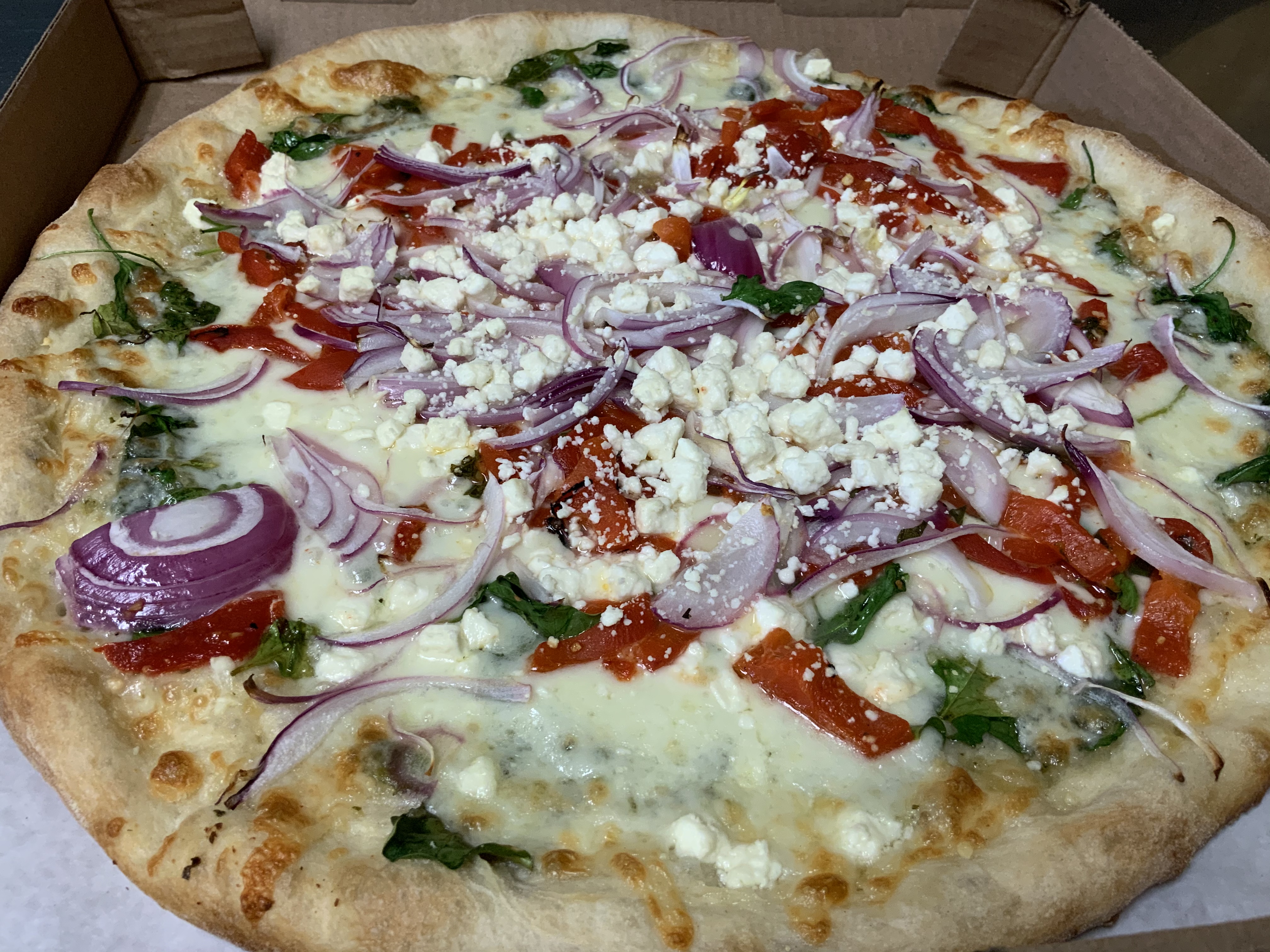 Order Greek Pizza food online from Nino's Pizzarama store, Royersford on bringmethat.com