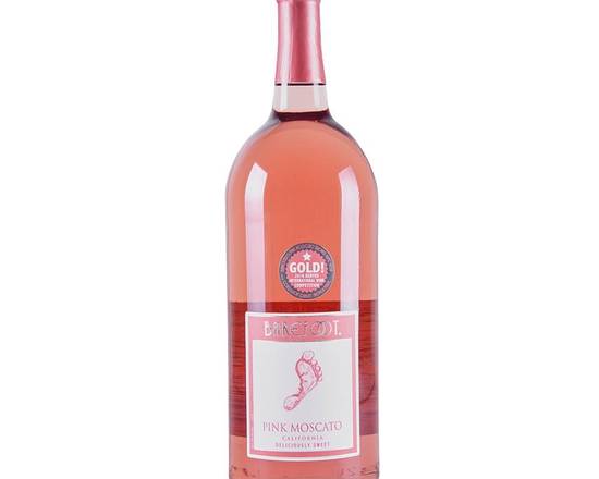 Order Barefoot Pink Moscato, 1.5L wine (9% ABV) food online from 50th Street Liquor, Beer & Wine store, Lubbock on bringmethat.com