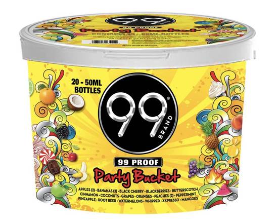 Order  99 BRAND COMBO 17 FLAVOR PARTY BUCKET, 50mL liqueur (49.0% ABV) food online from Cold Spring Liquor store, Liberty Hill on bringmethat.com