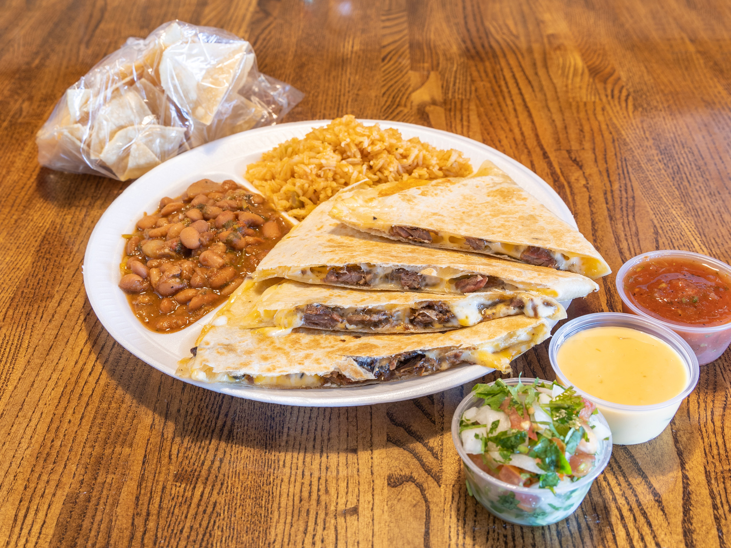 Order Quesadilla Plate food online from Bullritos store, Houston on bringmethat.com