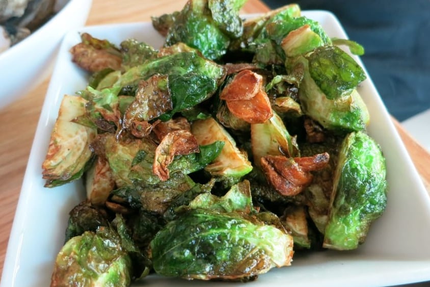 Order Crispy Garlic Brussels Sprouts food online from Wokcano store, Burbank on bringmethat.com