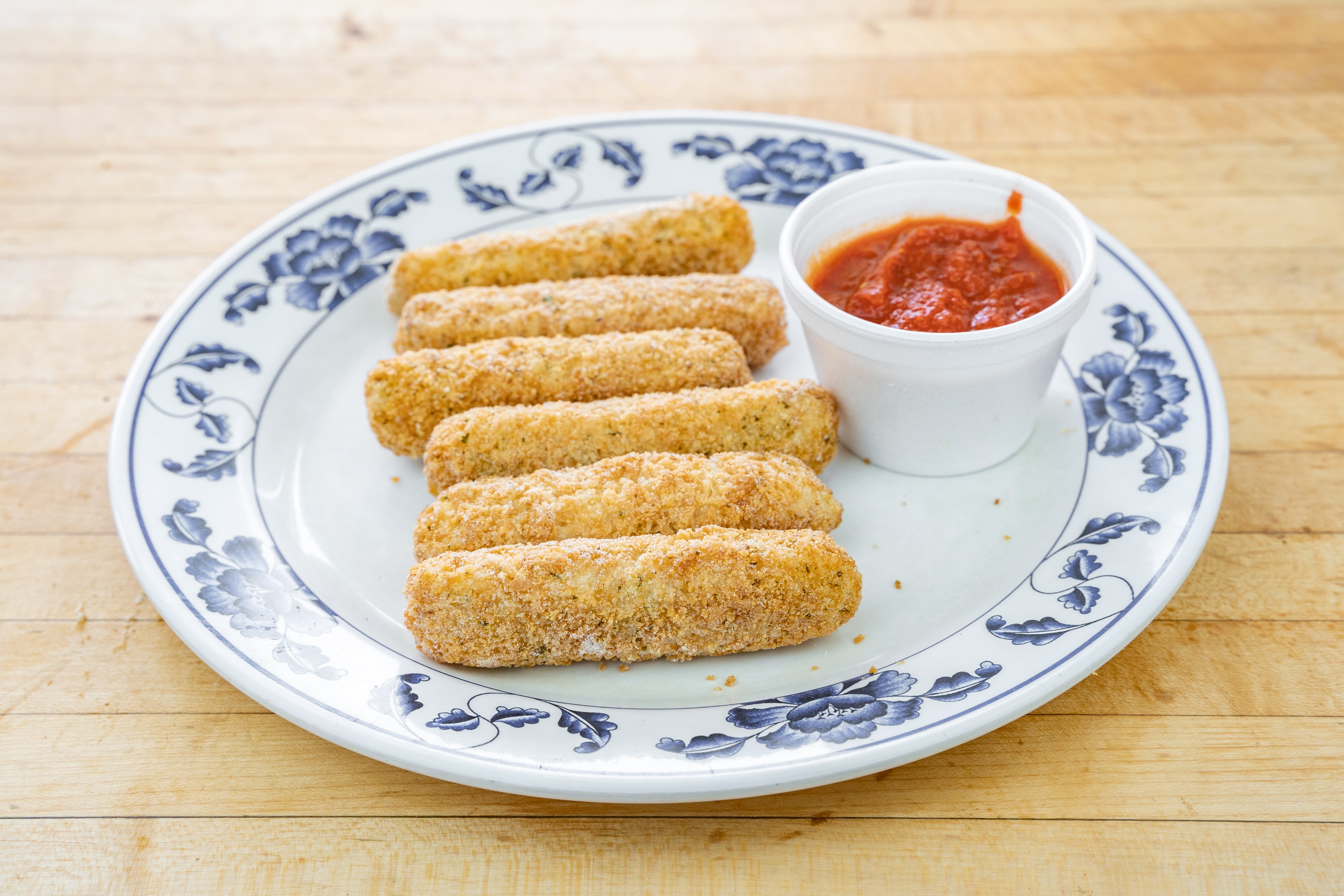 Order Cheese Sticks - 6 Pieces food online from Checkers pizza and ribs store, San Jose on bringmethat.com