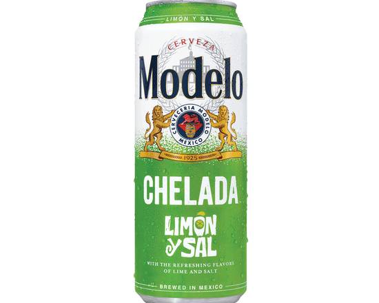 Order Modelo Chelada Limon y Sal, 24oz can (7% ABV) food online from Moby Liquor store, Los Angeles on bringmethat.com