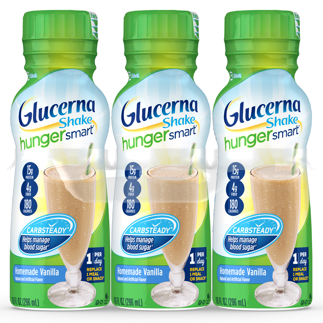 Order Glucerna Hunger Smart Diabetes Nutritional Shake, Homemade Vanilla, 10 fl oz - 6 ct food online from Rite Aid store, MILLER PLACE on bringmethat.com
