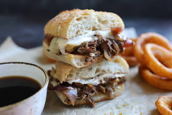 Order Pot Roast Beef Dip  food online from Lazy Dog Restaurant & Bar store, Peachtree Corners on bringmethat.com