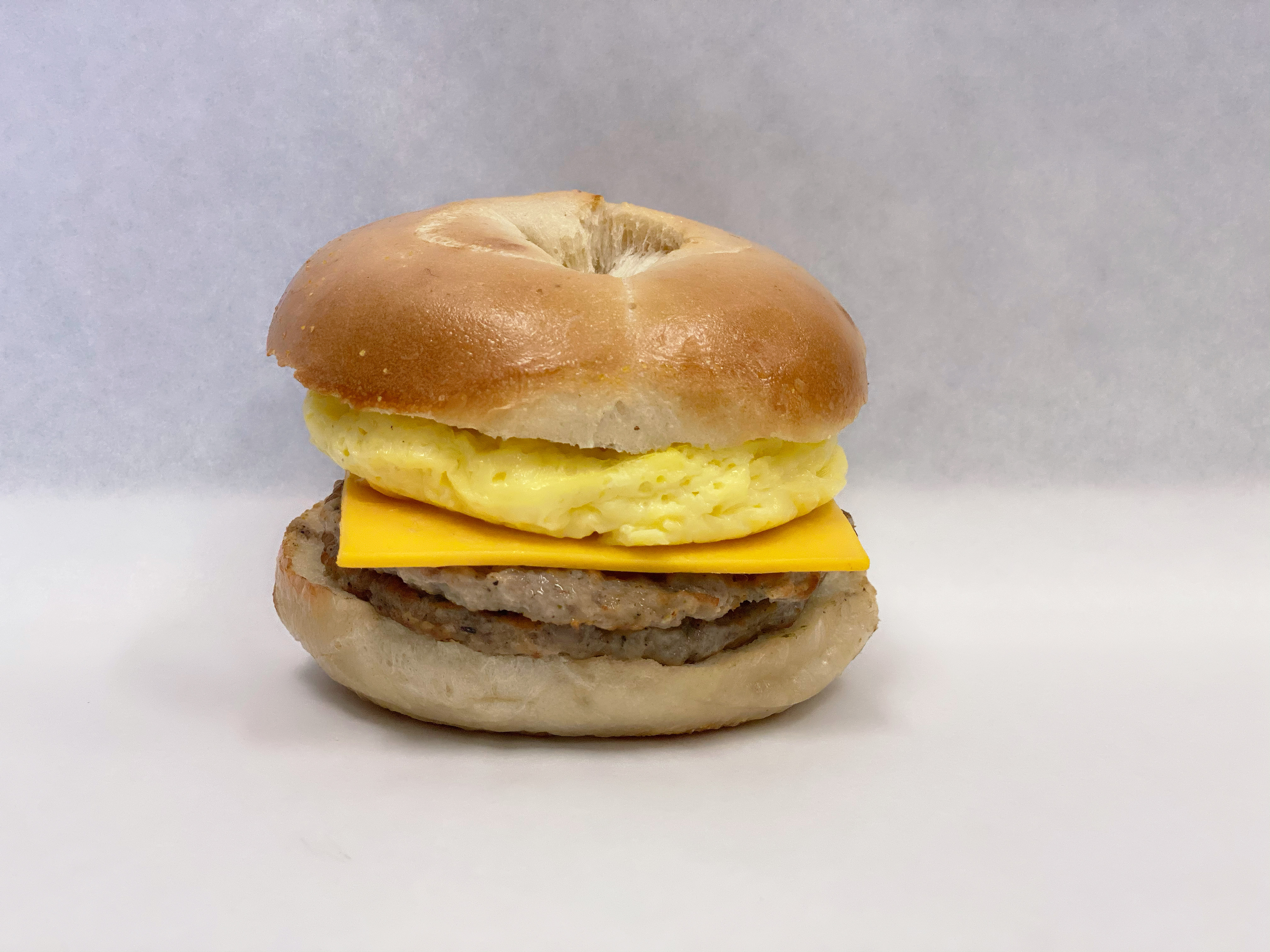 Order 11A. Sausage, Egg & Cheese food online from Bagel Place Cafe store, Sunnyvale on bringmethat.com