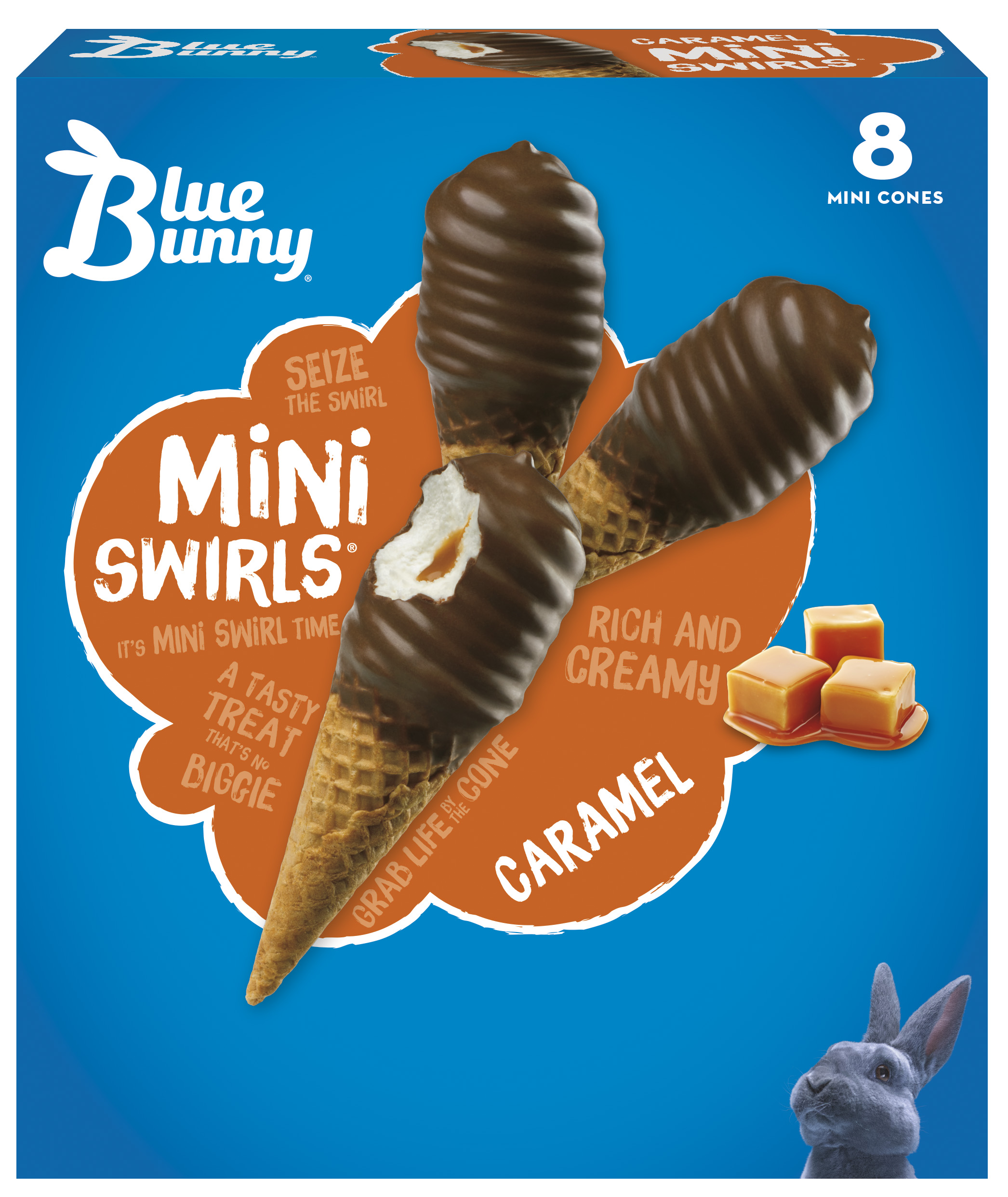 Order Blue Bunny Mini Swirls Caramel Cones , 8pk food online from Huck 173 - store, Mount Zion on bringmethat.com
