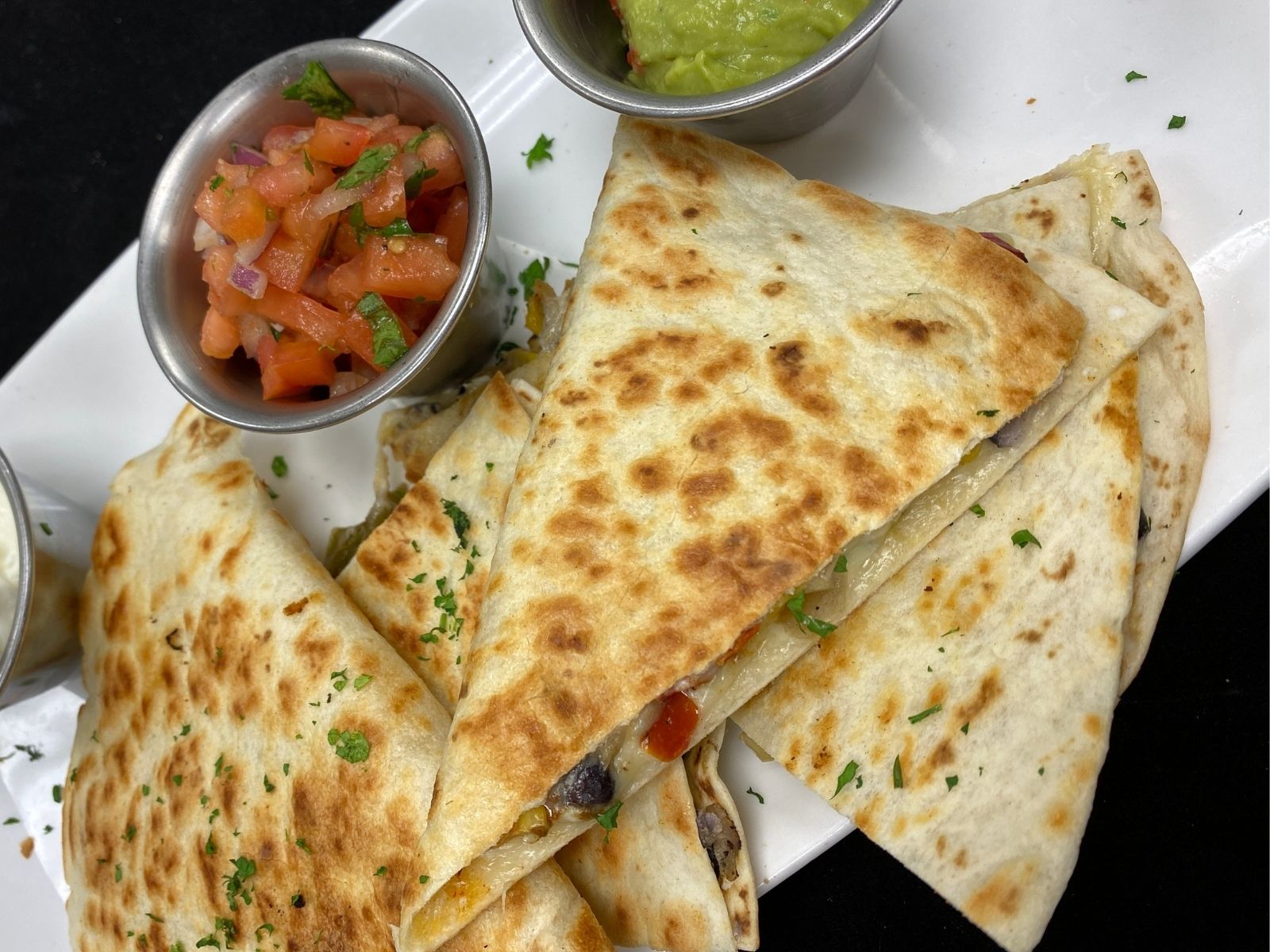 Order Flame Roasted Quesadilla food online from Skybokx 109 Sports Bar And Grill store, Natick on bringmethat.com
