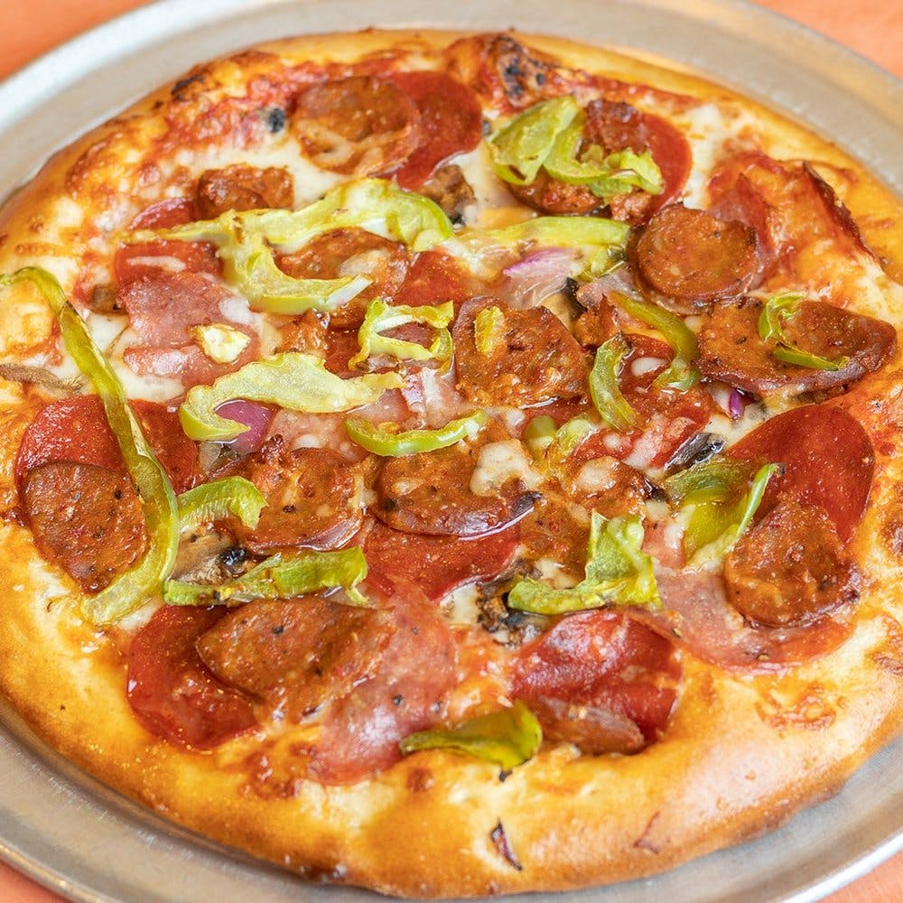 Order Special Pie - Small 10'' food online from Abe's Pizza store, San Francisco on bringmethat.com