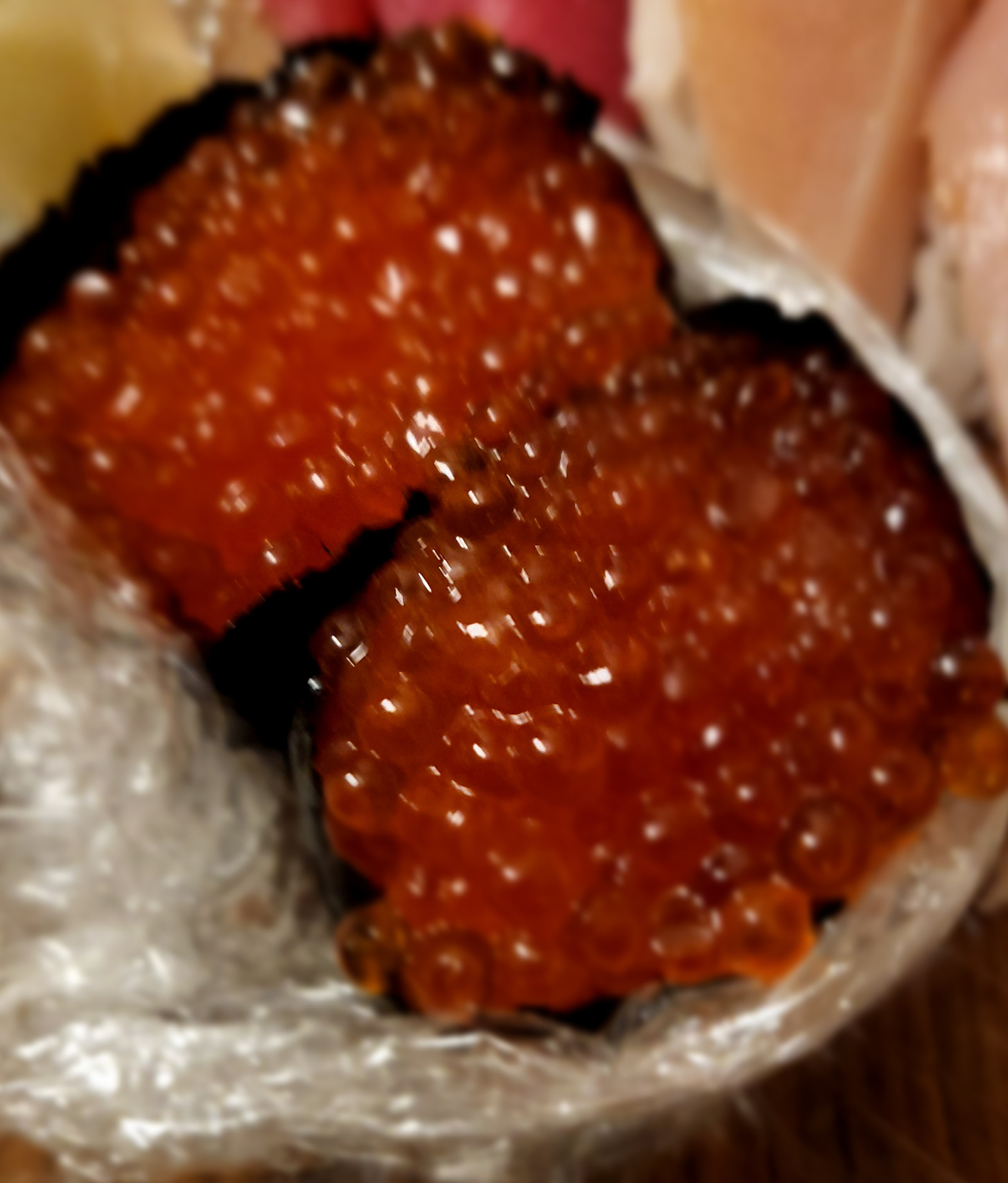 Order Ikura Nigiri food online from Azuma Japanese Cuisine store, Cupertino on bringmethat.com