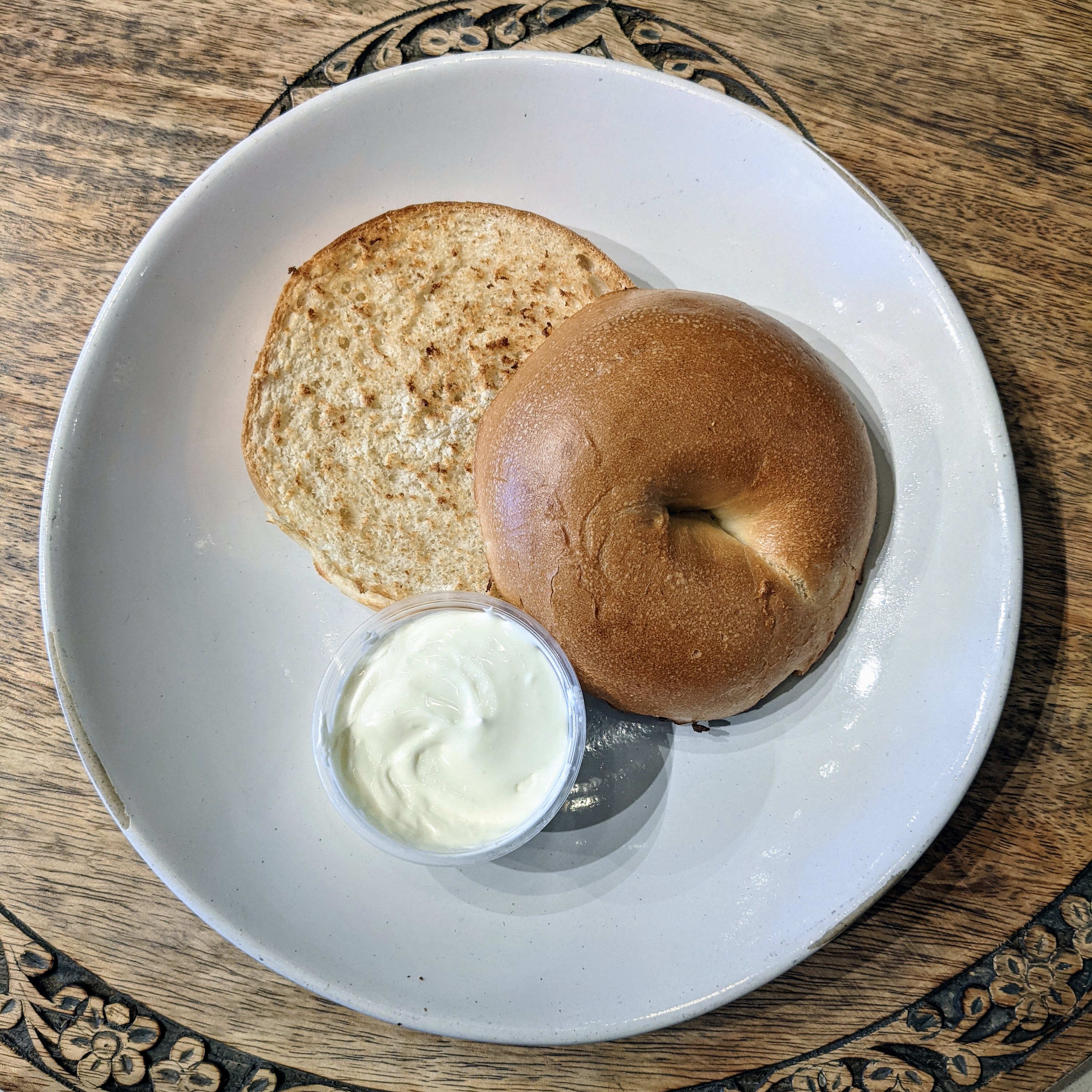 Order Bagel and Cream Cheese food online from Bond Coffee Collective store, Chicago on bringmethat.com