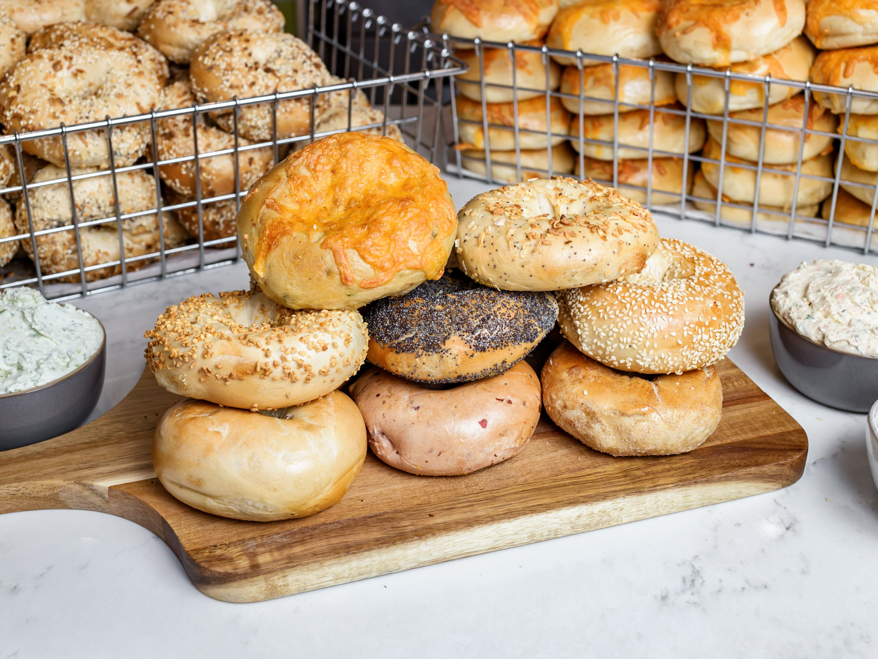 Order Baker's Dozen food online from House Of Bagels store, Colma on bringmethat.com