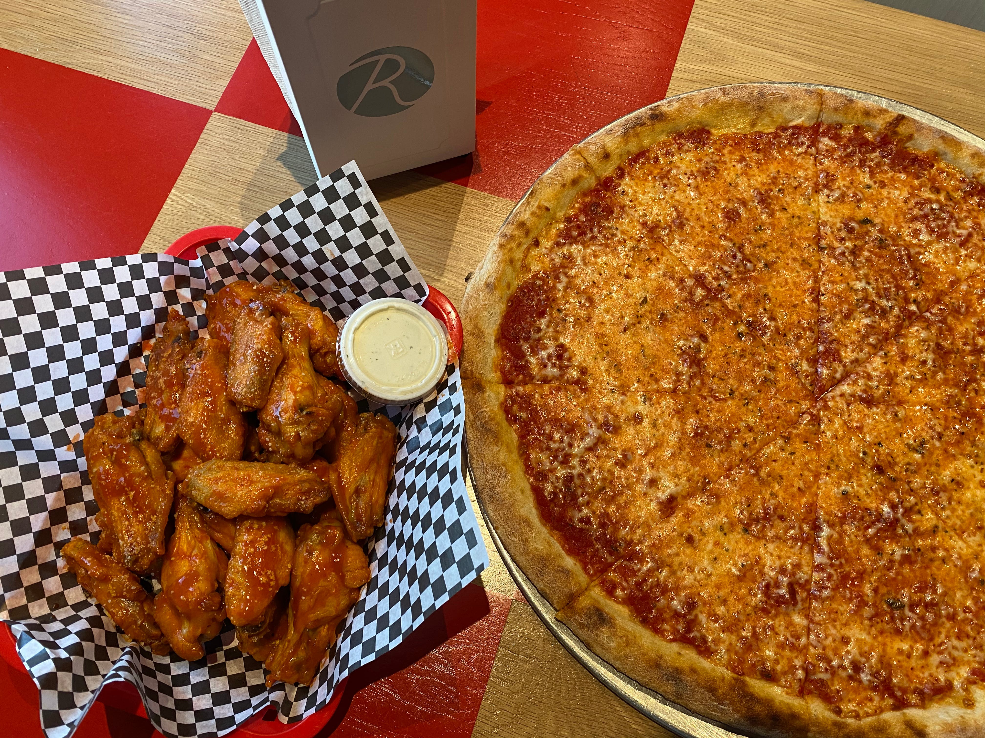 Order 18" Cheese Pizza with 20 Wings Special - Special food online from Reel Pizza Pies store, Surprise on bringmethat.com