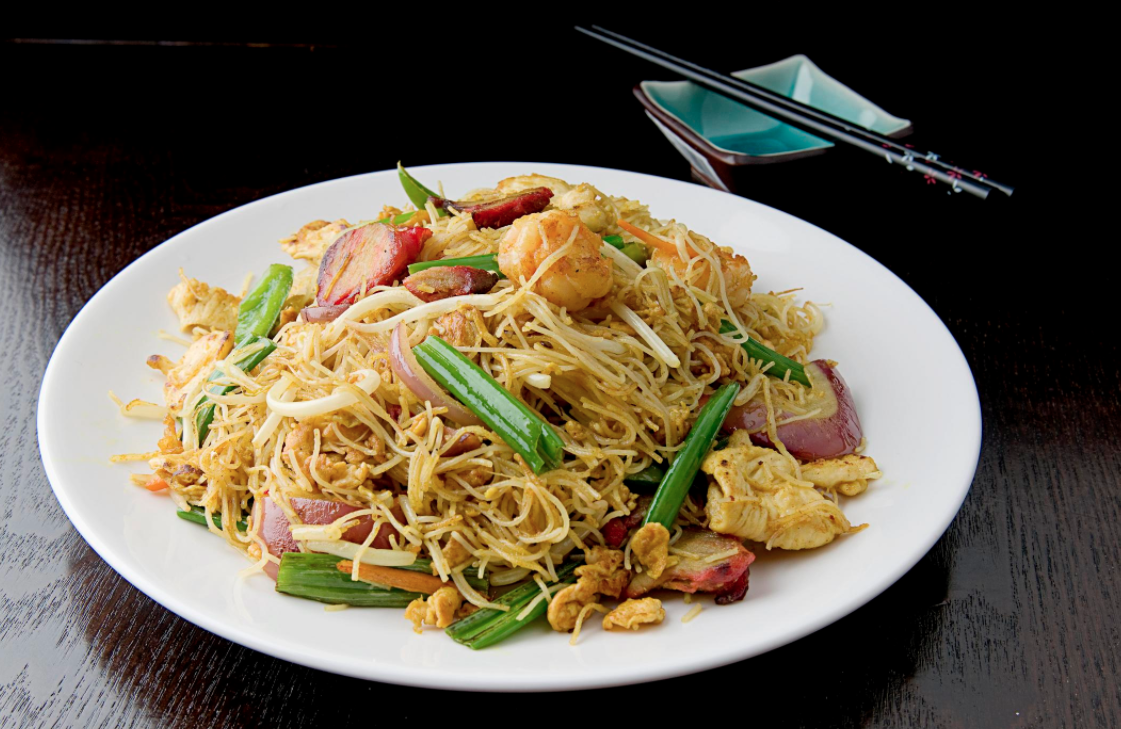 Order Singapore Style Rice Noodle food online from China Gourmet store, Las Vegas on bringmethat.com
