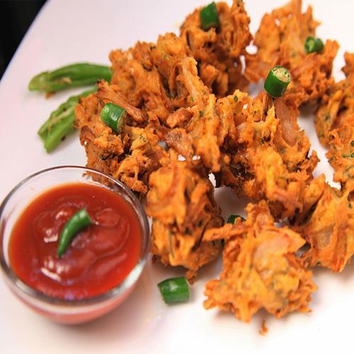 Order Vegetable Pakora(6) food online from Cosmos Indian Store & Cafe store, Lawrence on bringmethat.com