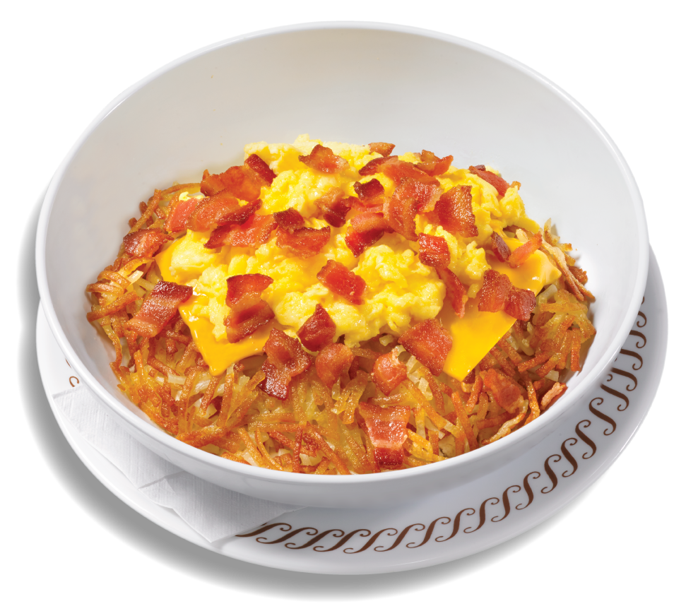 Order Bacon Egg & Cheese Hashbrown Bowl food online from Waffle House store, Centerville on bringmethat.com