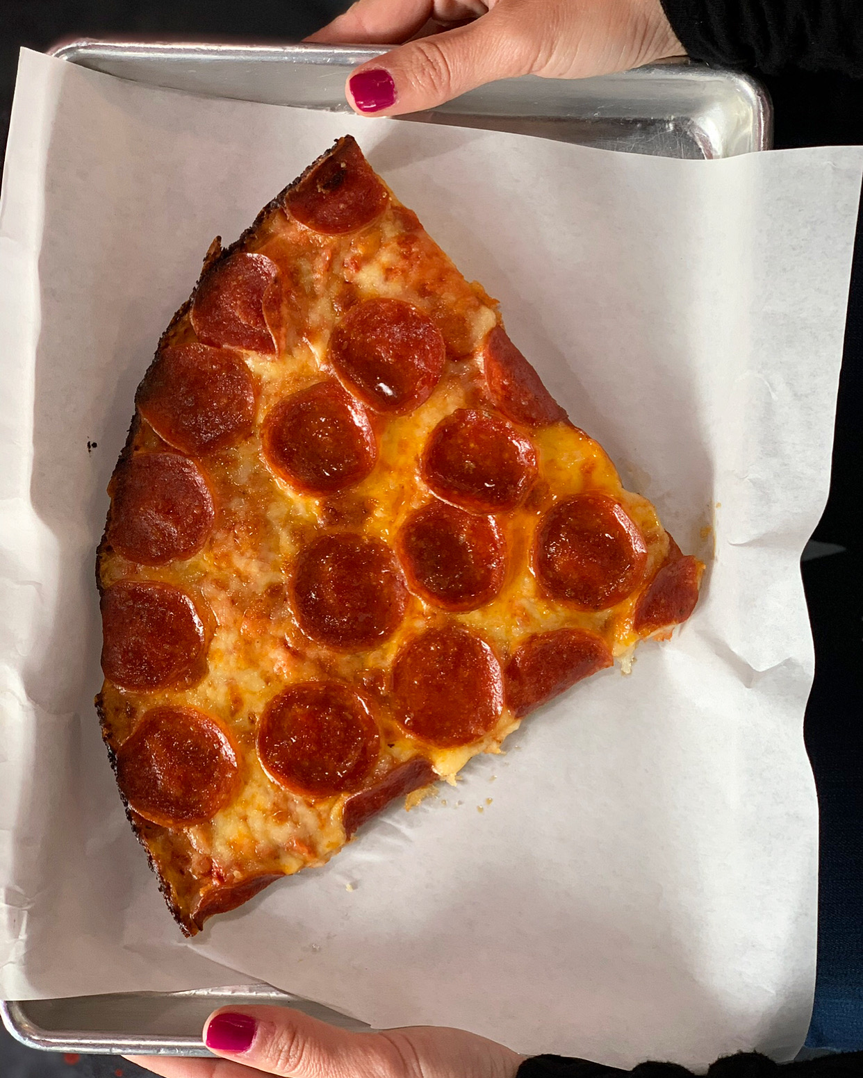 Order Jumbo Pizza Slice with Drink food online from The Original Chickies store, Hillside on bringmethat.com