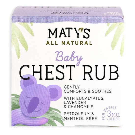 Order Matys Baby Chest Rub All Natural 3+ Months (1.5 oz) food online from Rite Aid store, Louisville on bringmethat.com