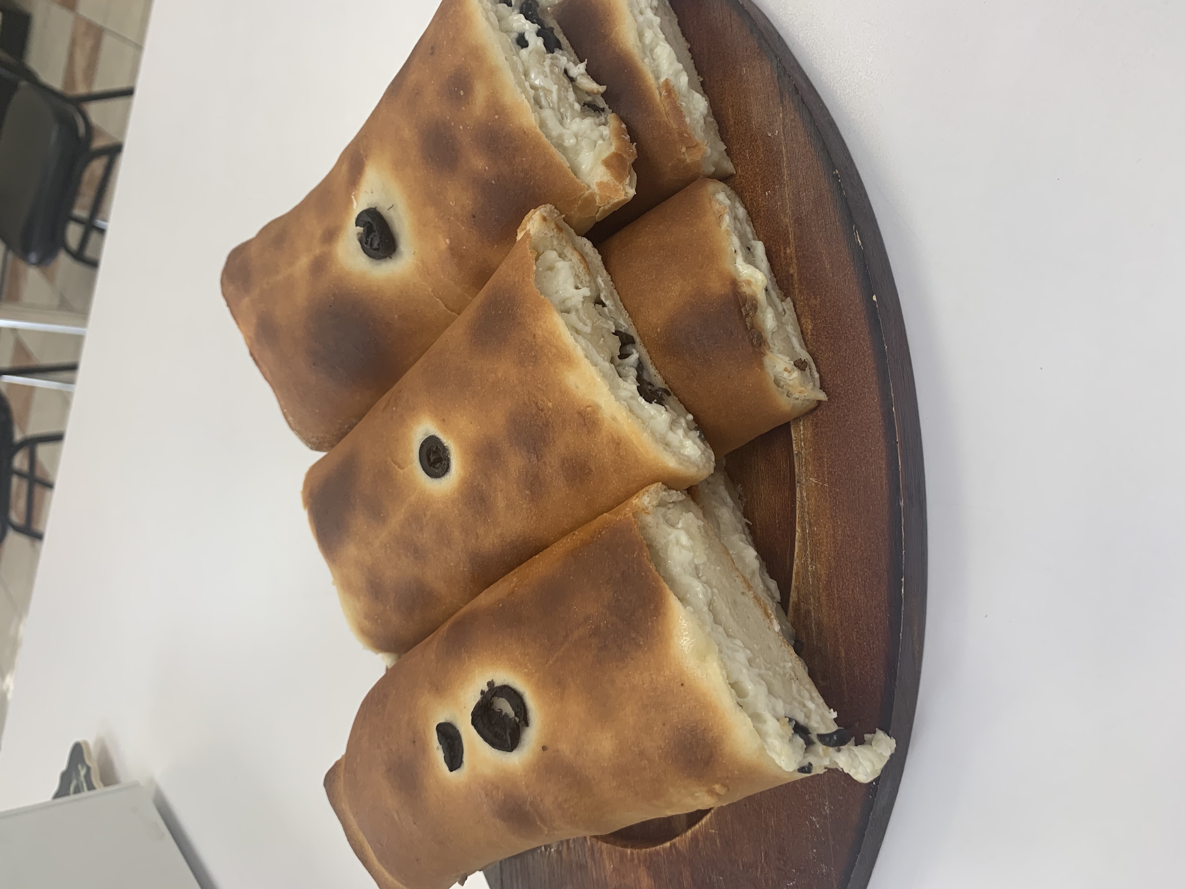 Order Black olives and cheese Burek , olive bread filled  food online from Zaatar Factory Bakery store, Burbank on bringmethat.com
